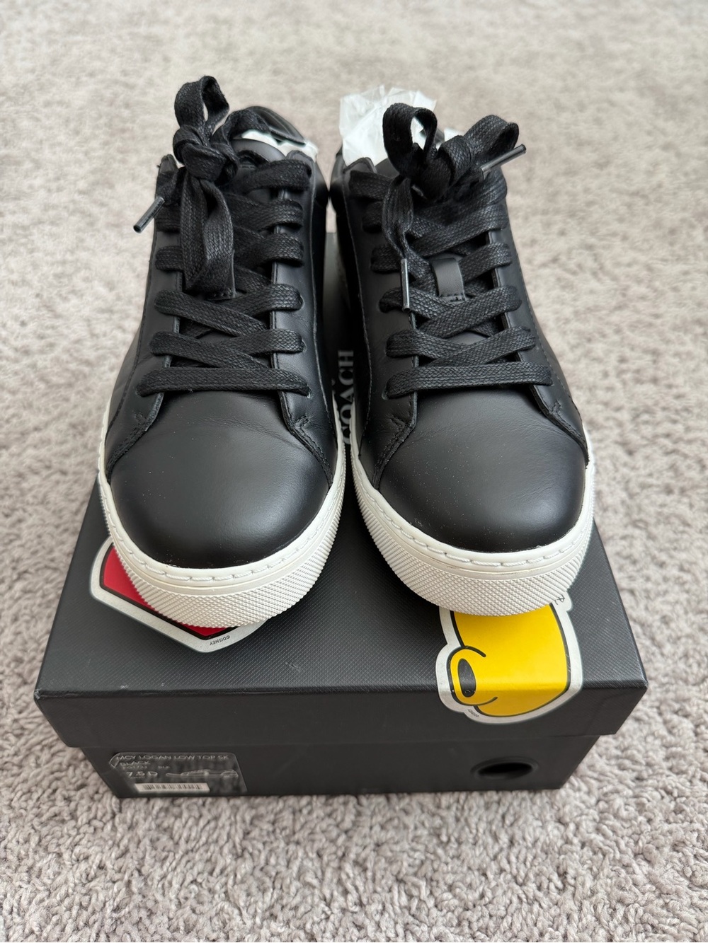 Coach x Disney Men’s Mickey Mouse Black Leather Low-Top Sneakers